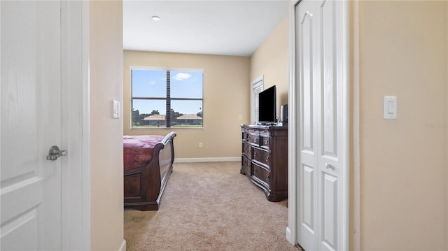 interior space with light colored carpet