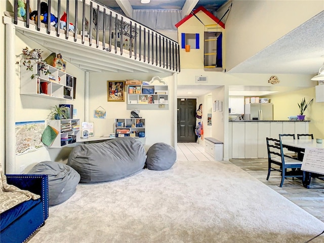 living room with light hardwood / wood-style floors