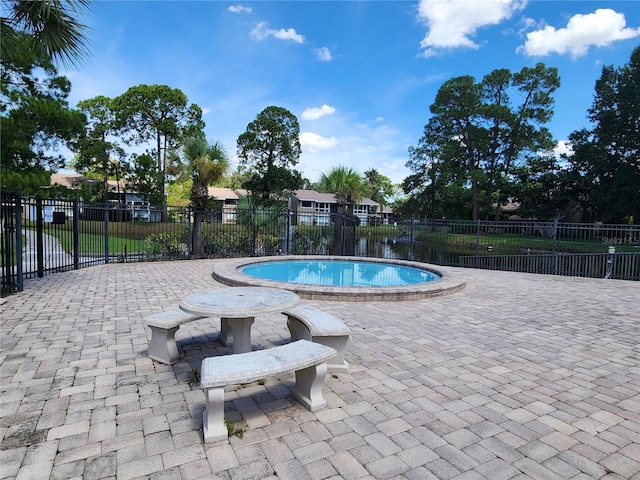 view of pool with a patio