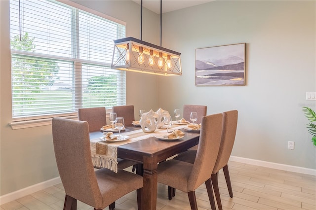 dining room featuring light hardwood / wood-style floors