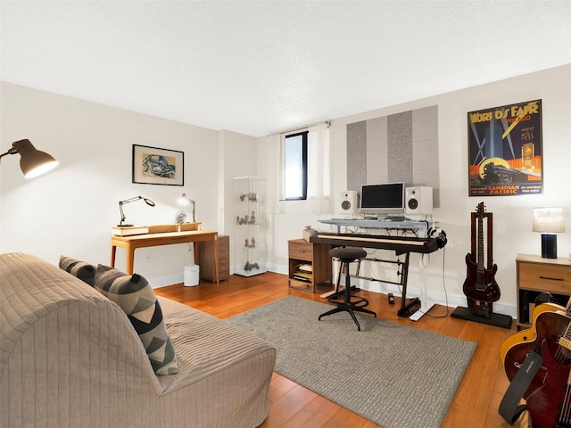 office featuring light hardwood / wood-style flooring