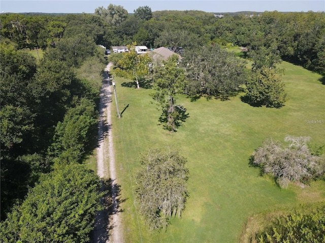 bird's eye view with a rural view