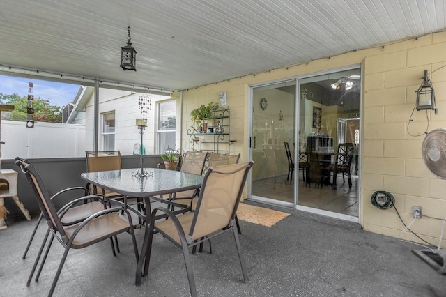 view of sunroom