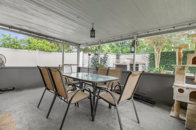 view of sunroom