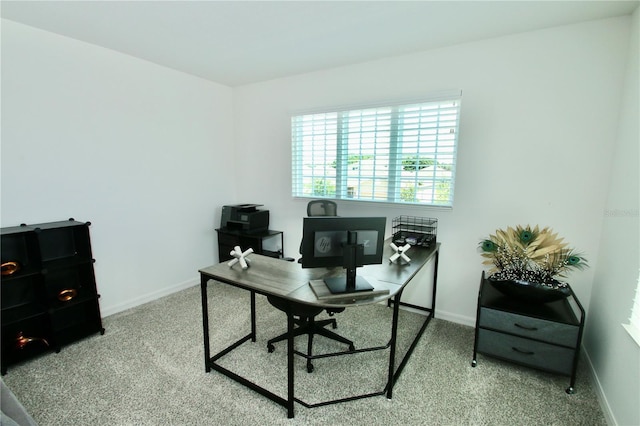 view of carpeted office