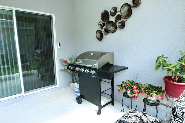 view of patio / terrace featuring a grill