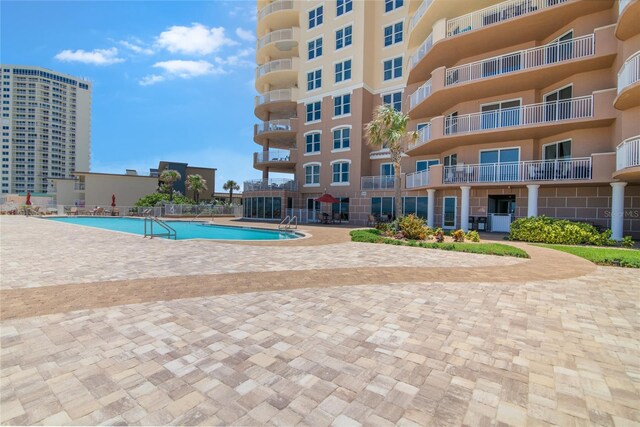 view of pool with a patio