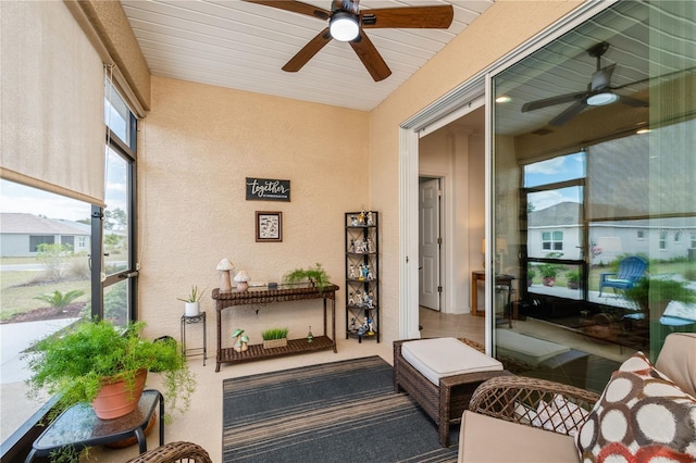 view of sunroom / solarium