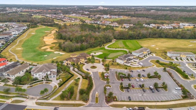 bird's eye view featuring golf course view