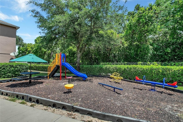 view of jungle gym