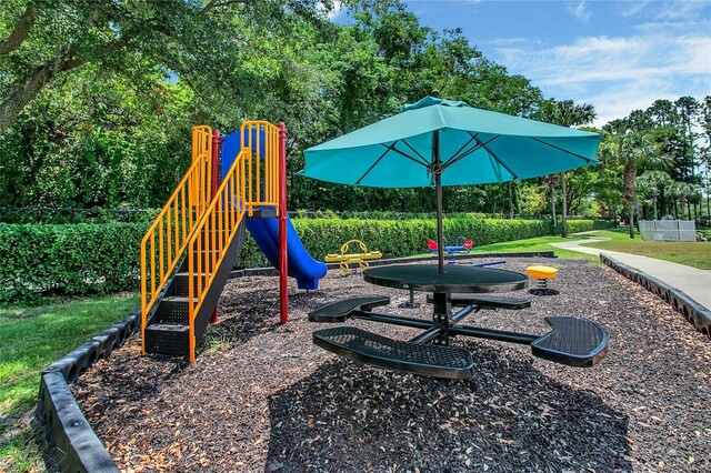 view of jungle gym