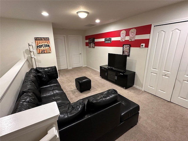 view of carpeted living room