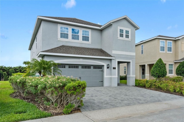 view of front of house featuring a garage