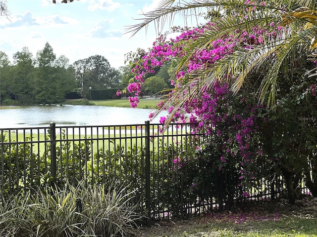 view of yard featuring a water view