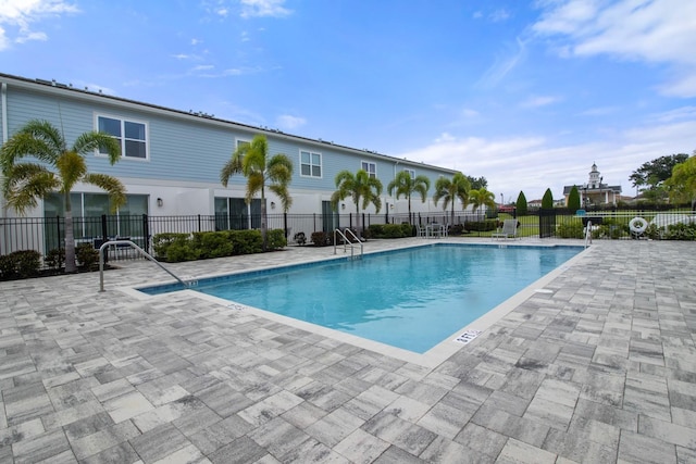 view of pool featuring a patio area