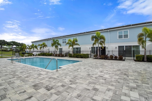 view of pool featuring a patio