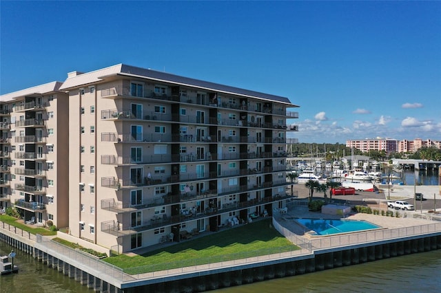 view of property featuring a water view