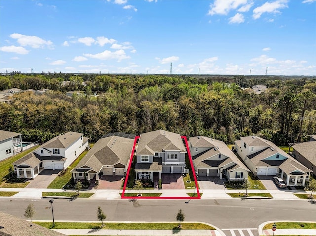 birds eye view of property featuring a residential view