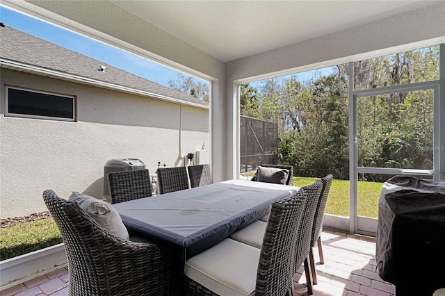 sunroom with a healthy amount of sunlight