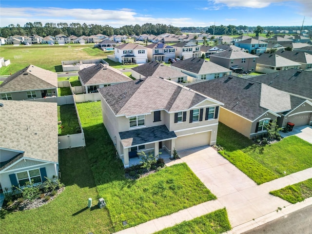 bird's eye view with a residential view