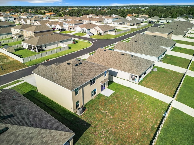 bird's eye view with a residential view