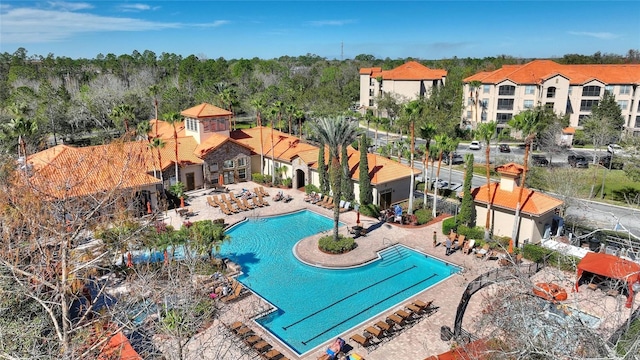 view of pool with a patio area