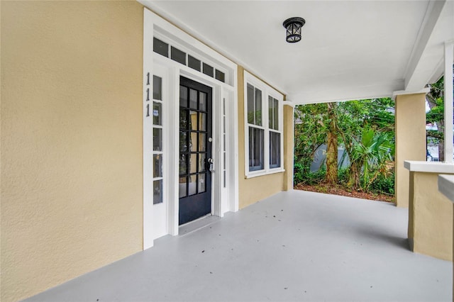 view of patio with a porch