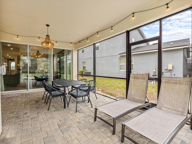 view of sunroom / solarium