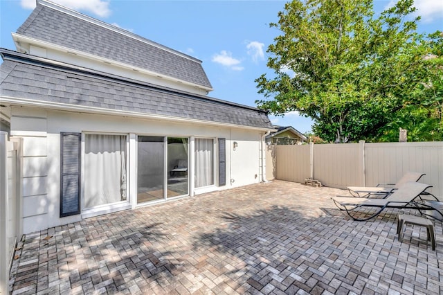 view of patio with fence