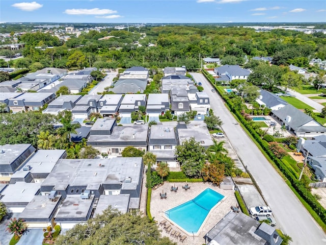 aerial view featuring a residential view