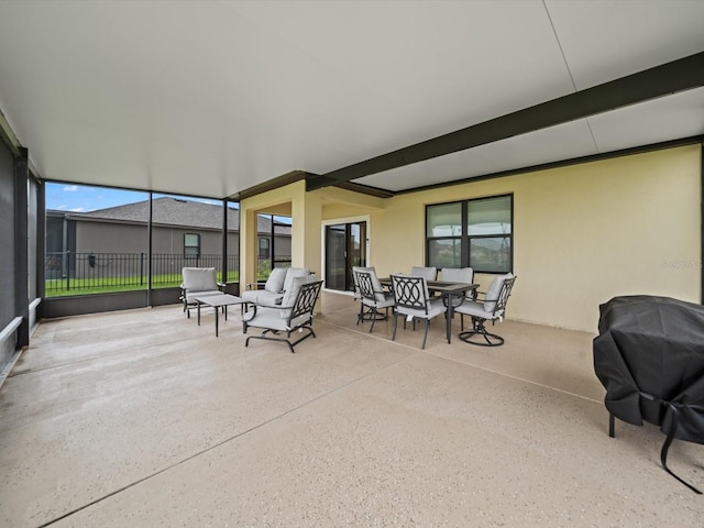 view of sunroom / solarium