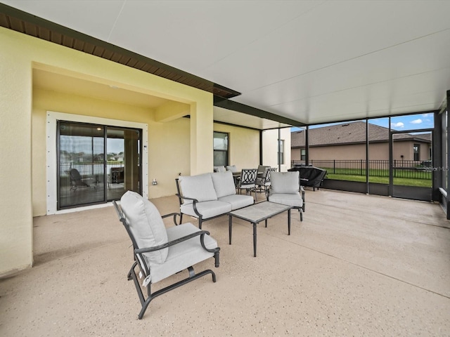 view of sunroom