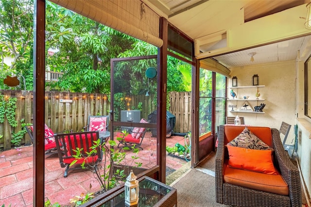 view of sunroom / solarium