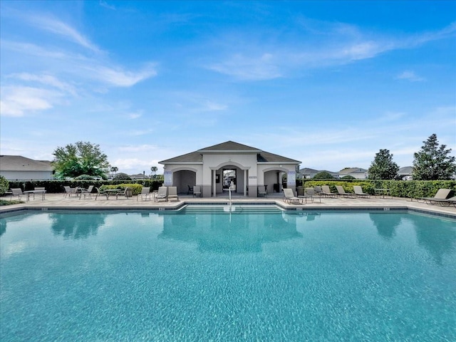 view of pool with a patio area