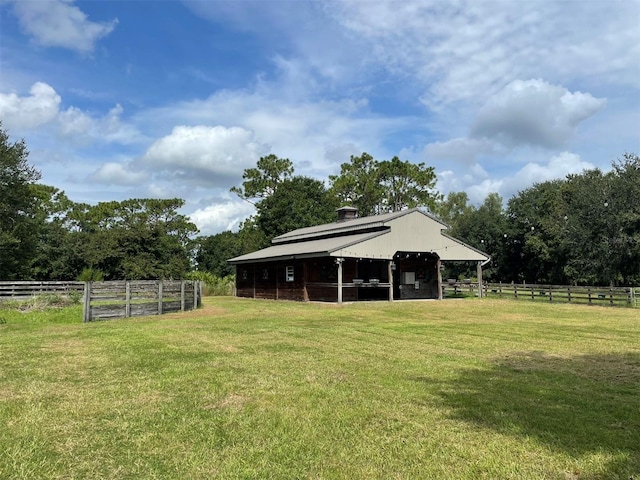 exterior space featuring a rural view