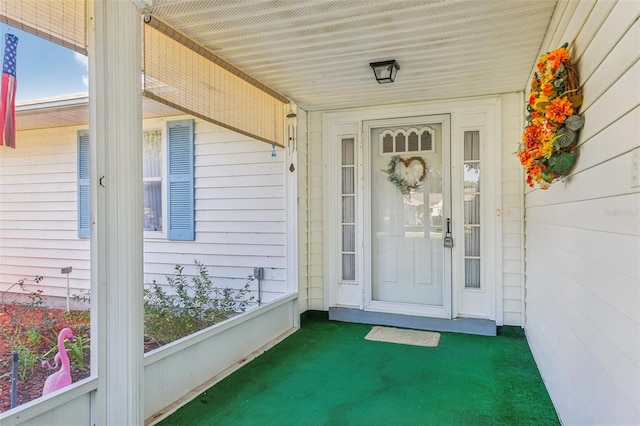 view of doorway to property