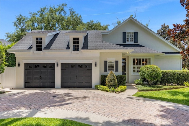 view of front of house featuring a garage