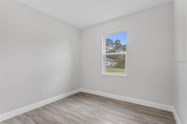 empty room featuring light hardwood / wood-style floors