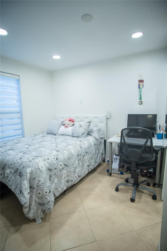 view of tiled bedroom