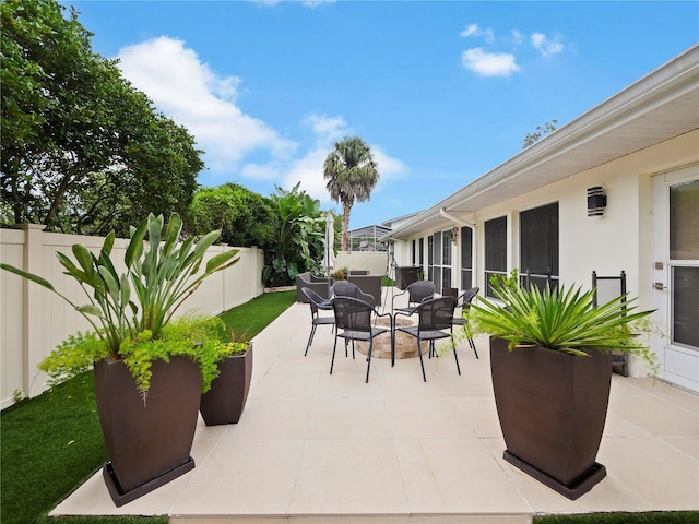 view of patio / terrace with a fenced backyard