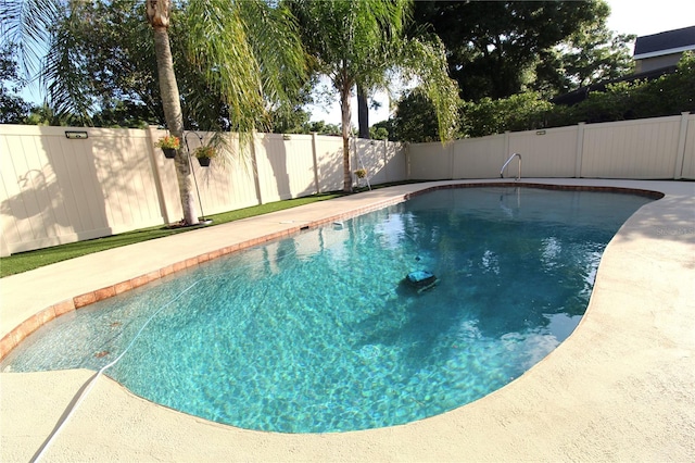 view of pool with a fenced in pool and a fenced backyard