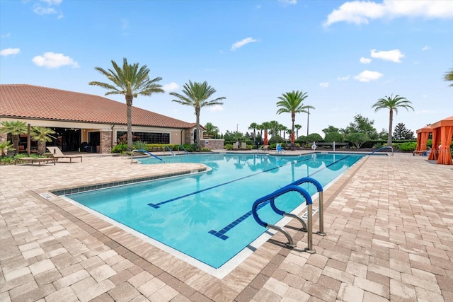 view of pool with a patio area