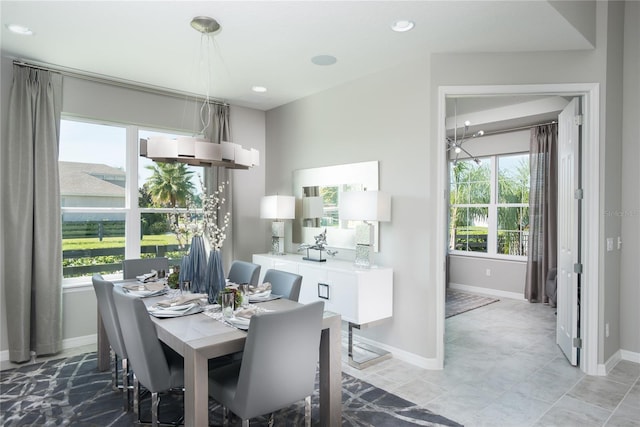 view of dining area