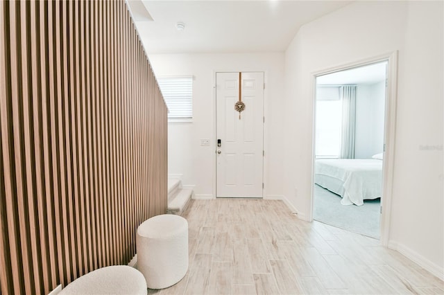 bathroom featuring wood-type flooring