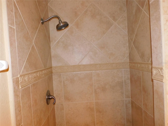 details with tiled shower