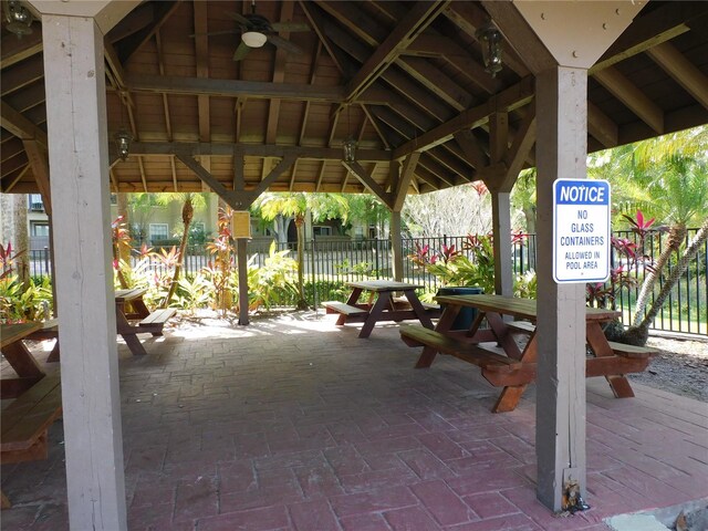 view of property's community featuring a gazebo