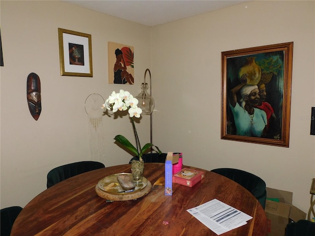 view of dining room