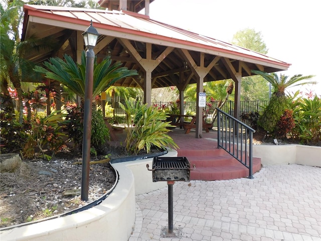 view of home's community with a gazebo