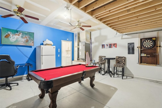 playroom featuring billiards