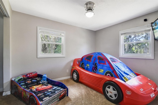 view of carpeted bedroom